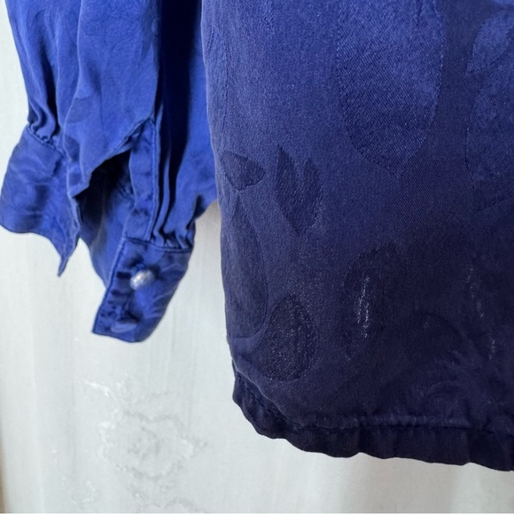 Vintage Oleg Cassini Floral Silk Blouse - Picture 4 of 11